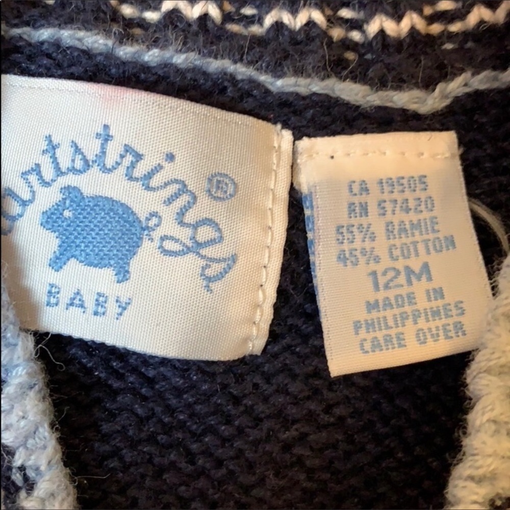 Hartstrings blue sweater vest with red truck Size 12 Months - Picture 2 of 5